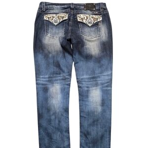 Stylish Blue Embellished Women's Jeans